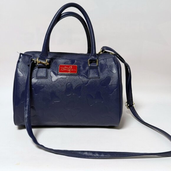 Disney Boutique Minnie Mouse Purse – White & Red Polka Dot Bow, Navy Base - Picture 4 of 11